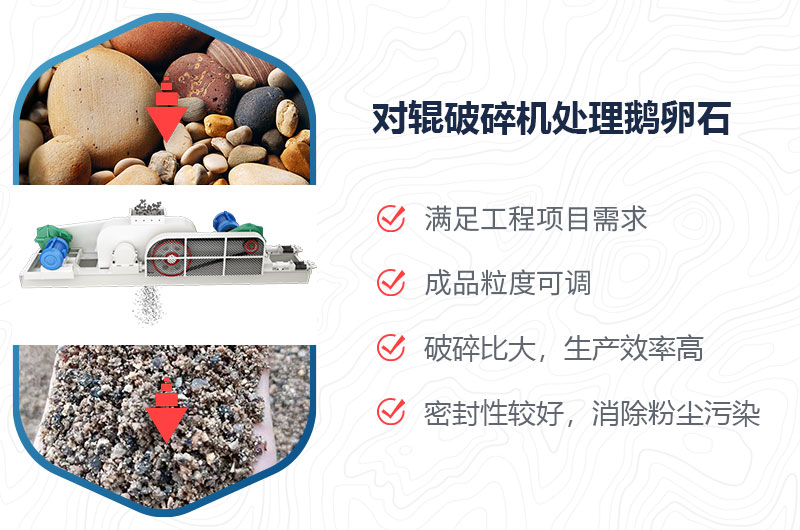 對輥破碎機(jī)能擠鵝卵石嗎？附視頻