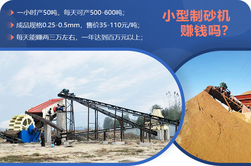 小型制砂機賺錢嗎？小型制砂機圖片及價格