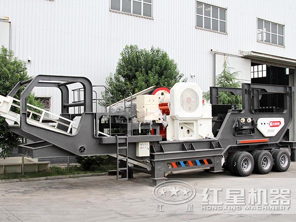 輪胎式移動破碎站-車載行走，隨用隨走，方便更快捷