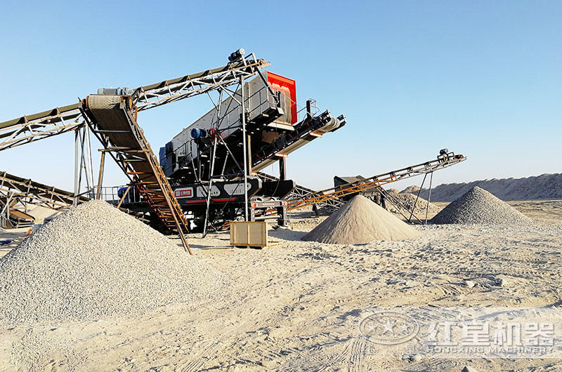 輪胎移動制沙機(jī)作業(yè)現(xiàn)場