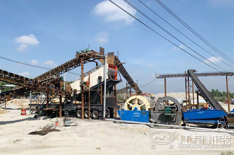 時(shí)產(chǎn)500噸的水洗沙生產(chǎn)線需要配備哪些水洗沙機(jī)器？