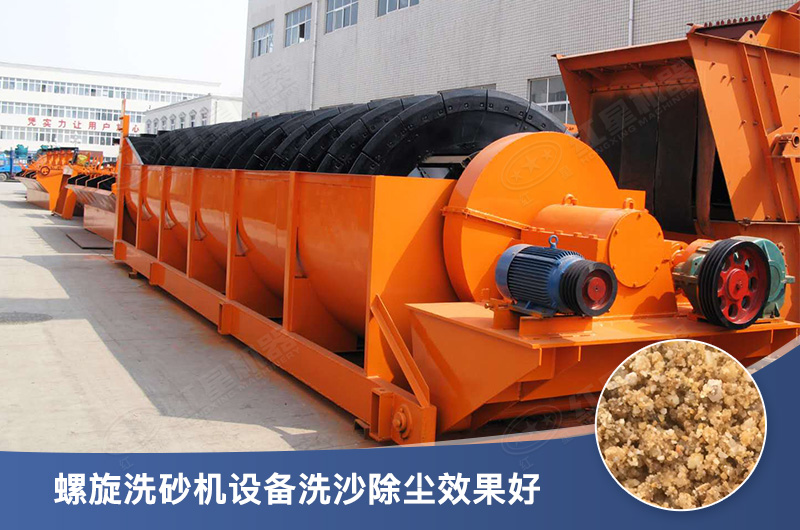螺旋洗砂機設備每小時產(chǎn)量多少，型號有哪些？